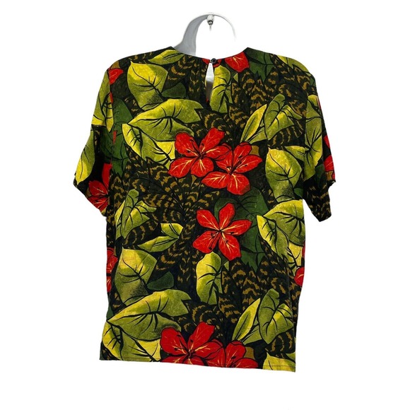 anna and frank silk floral button up blouse Size M - Picture 2 of 3